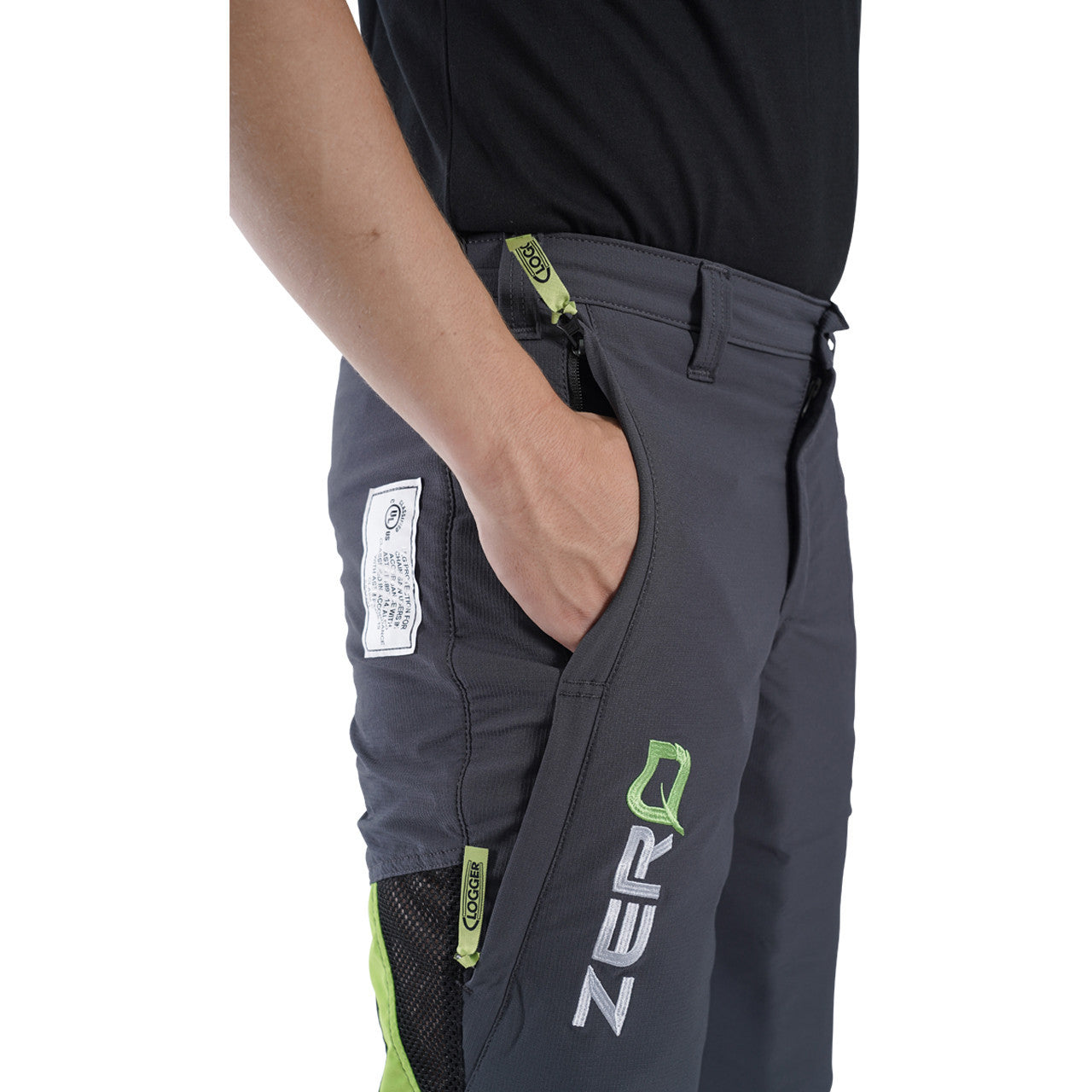 Clogger Zero Gen2 Light and Cool Men's Chainsaw Pants - Grey/Green