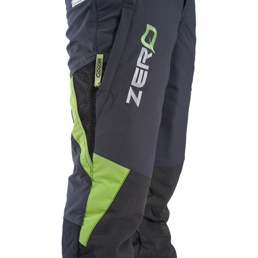 Clogger Zero Gen2 Light and Cool Men's Chainsaw Pants - Grey/Green