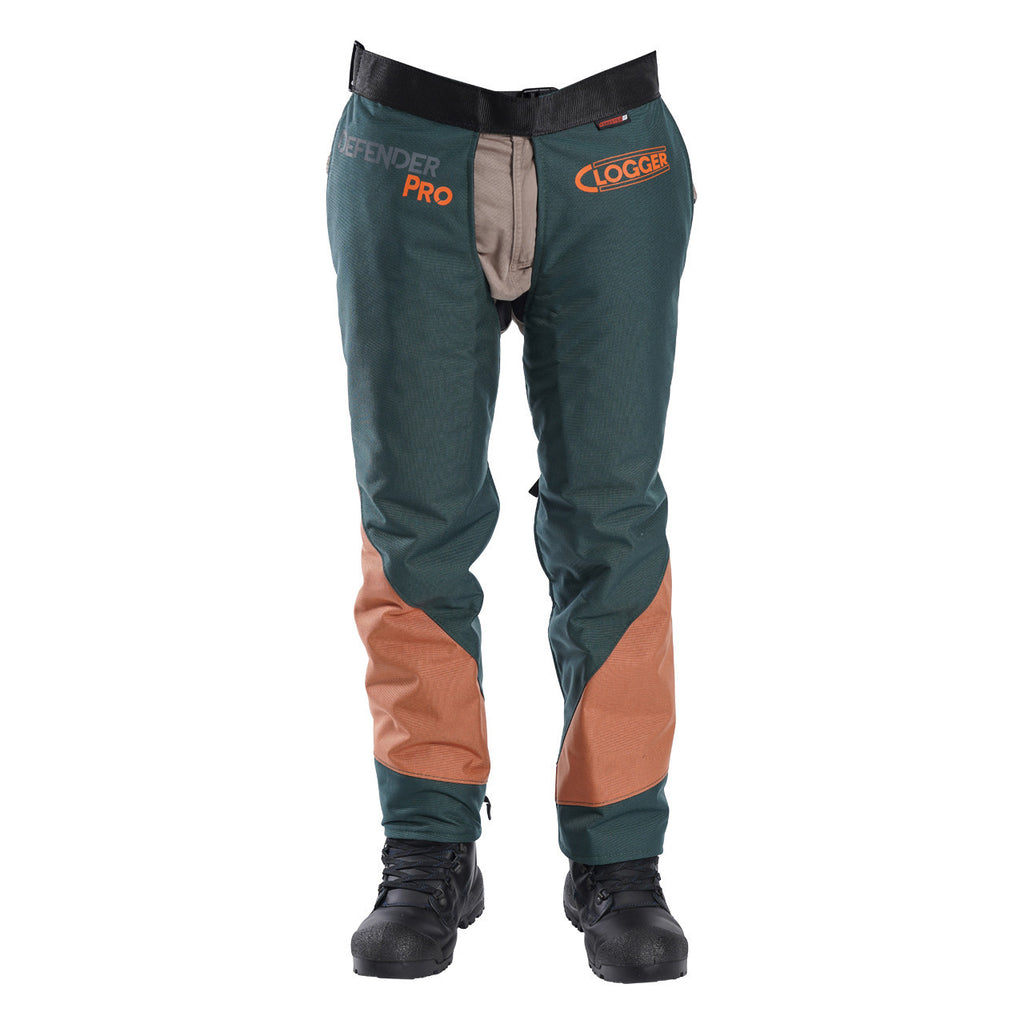 Clogger DefenderPRO Tough Chainsaw Chaps Arborist Edition with 360 Calf Protection Clipped
