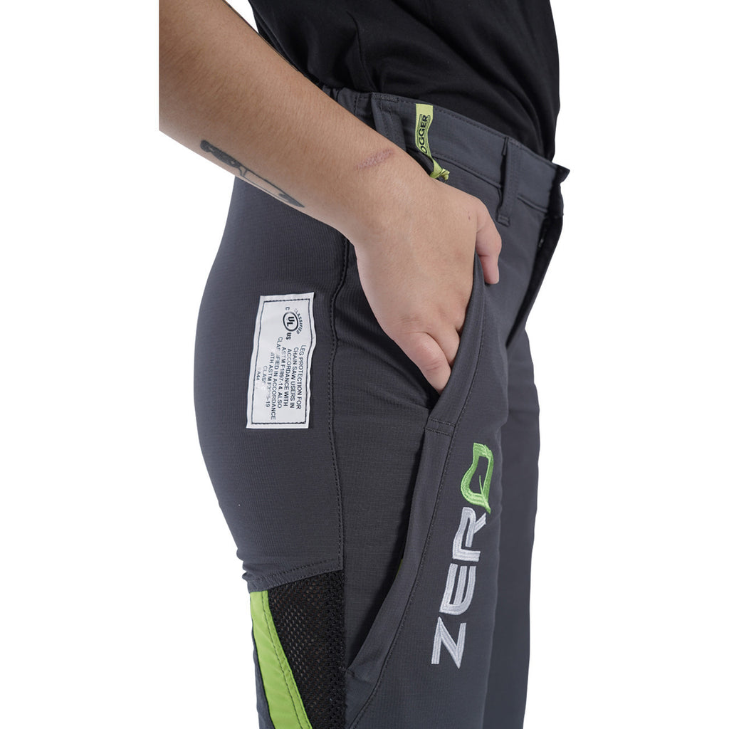 Clogger Zero Gen2 Light and Cool Women's Chainsaw Pants - Grey/Green