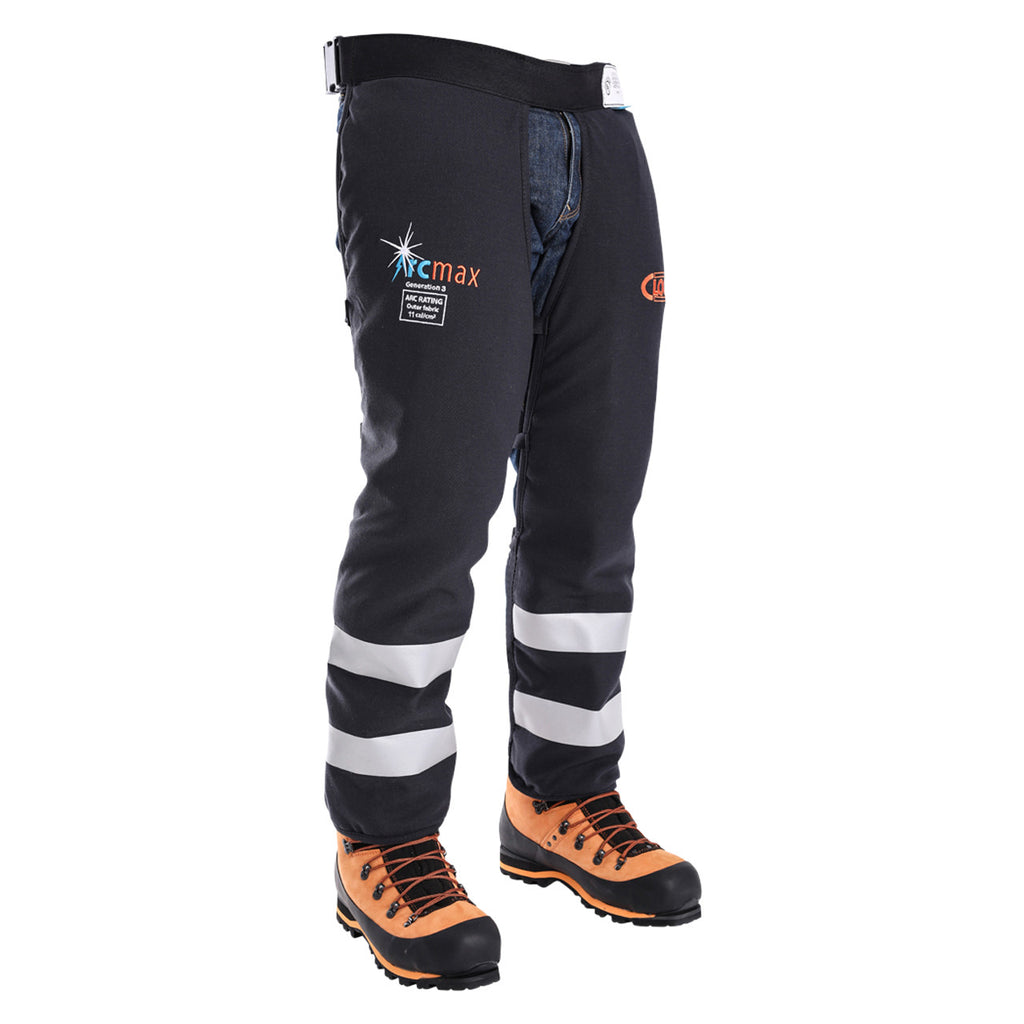 Clogger Arcmax Gen3 Arc Rated Fire Resistant Chainsaw Chaps with 360 Calf Wrap