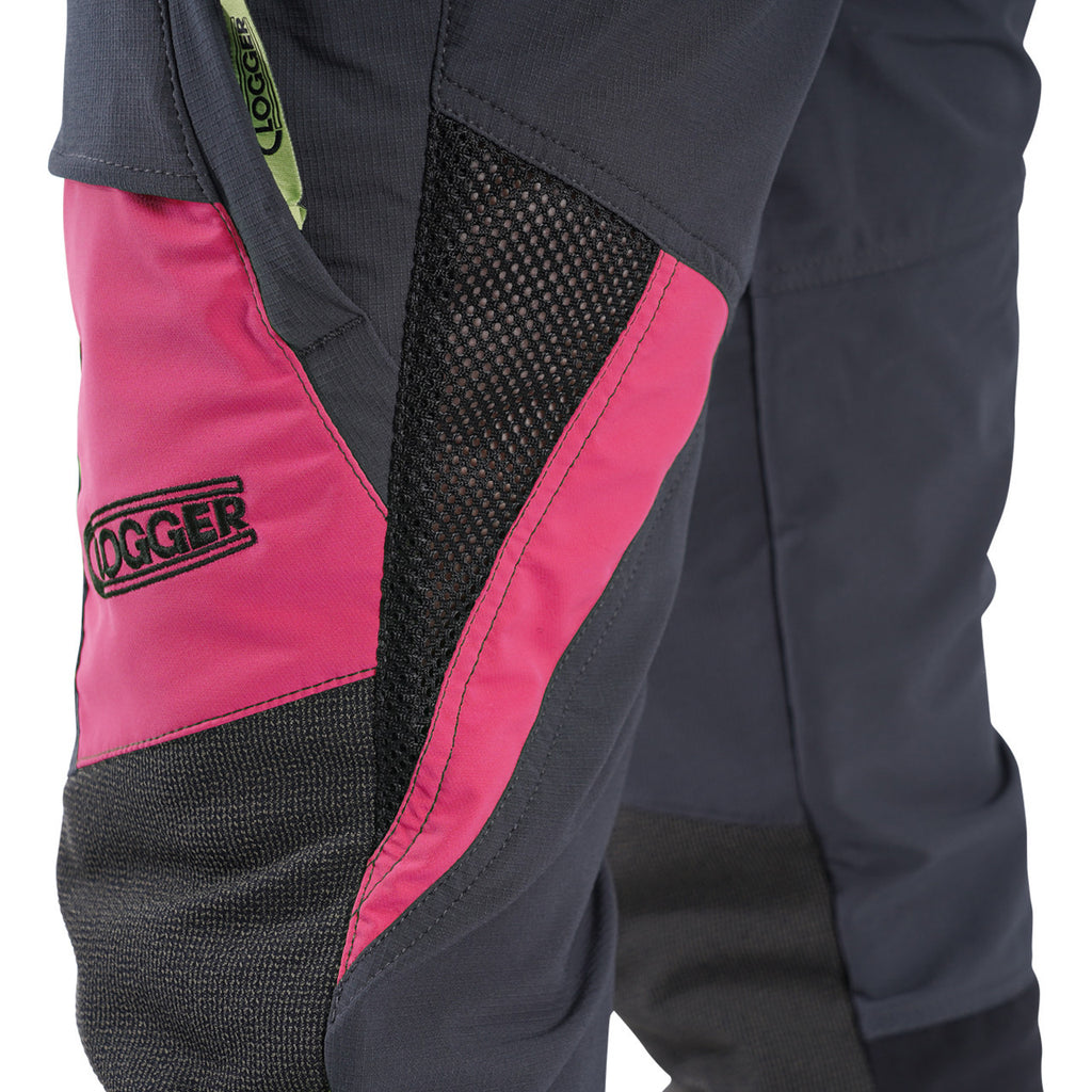 Clogger Zero Gen2 Light and Cool Women's Arborist Chainsaw Pants - Pink Flash Limited Edition