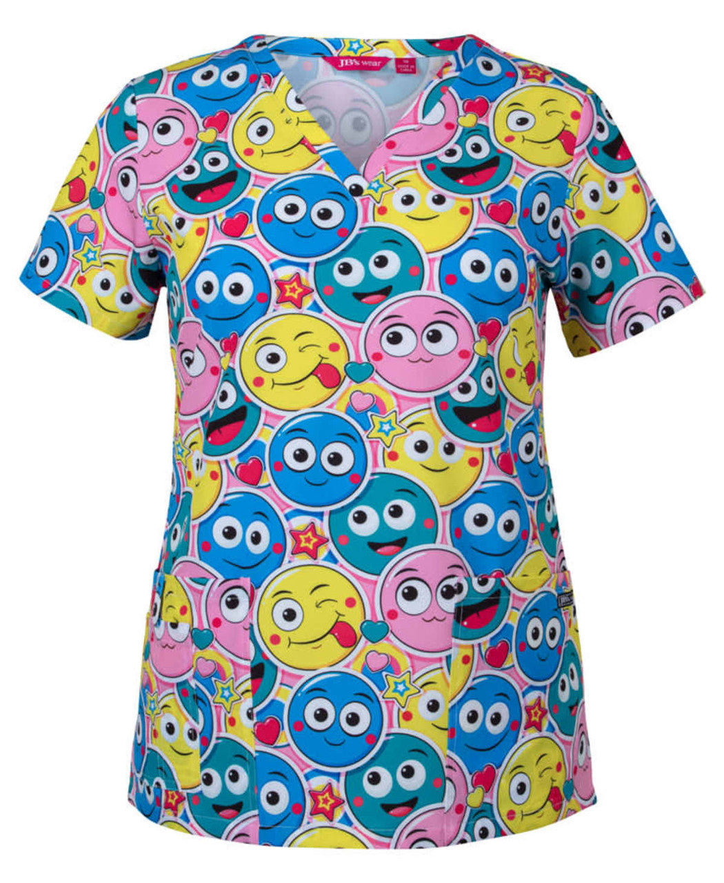 JB's Ladies Scrub Top Printed