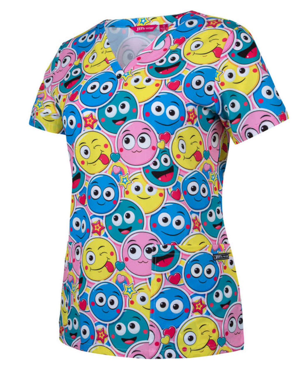 JB's Ladies Scrub Top Printed