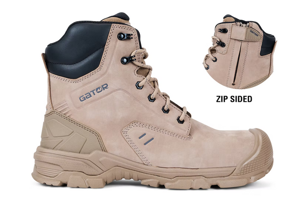 Gator Safety Aero Step Work Boots - Stone