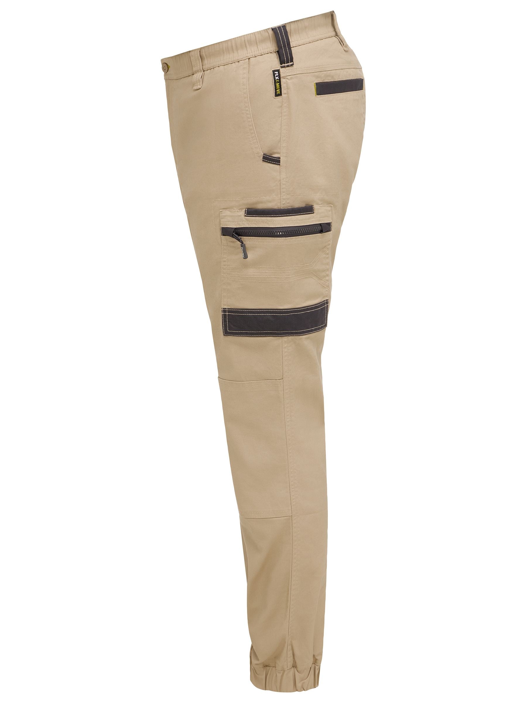 Flx & Move™ Elastic Waist Cargo Cuffed Pants