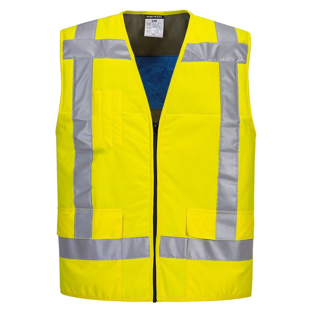 Portwest CV23 High Vis Cooling Vest | Heat Stress Protection Work Vest