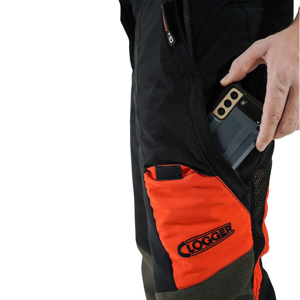 Clogger Zero Gen2 Light and Cool Men's Chainsaw Pants - Black-Red