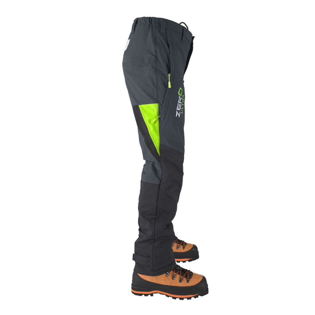 Clogger Zero Ultra Men's Premium Chainsaw Pants - Grey/Green
