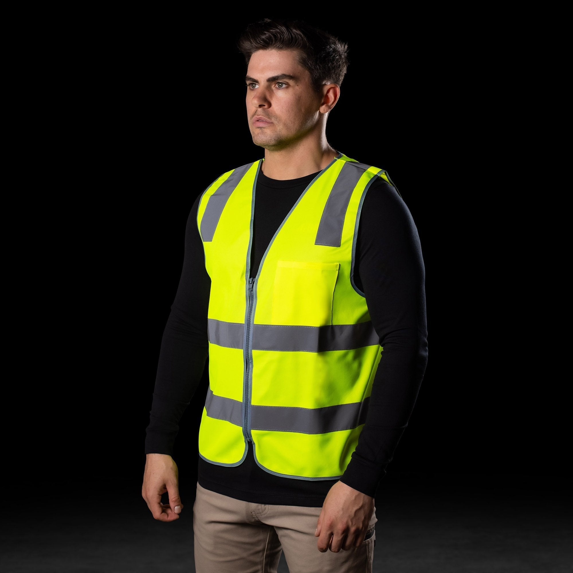 BAD® HI-VIS DAY/NIGHT ZIP SAFETY VEST