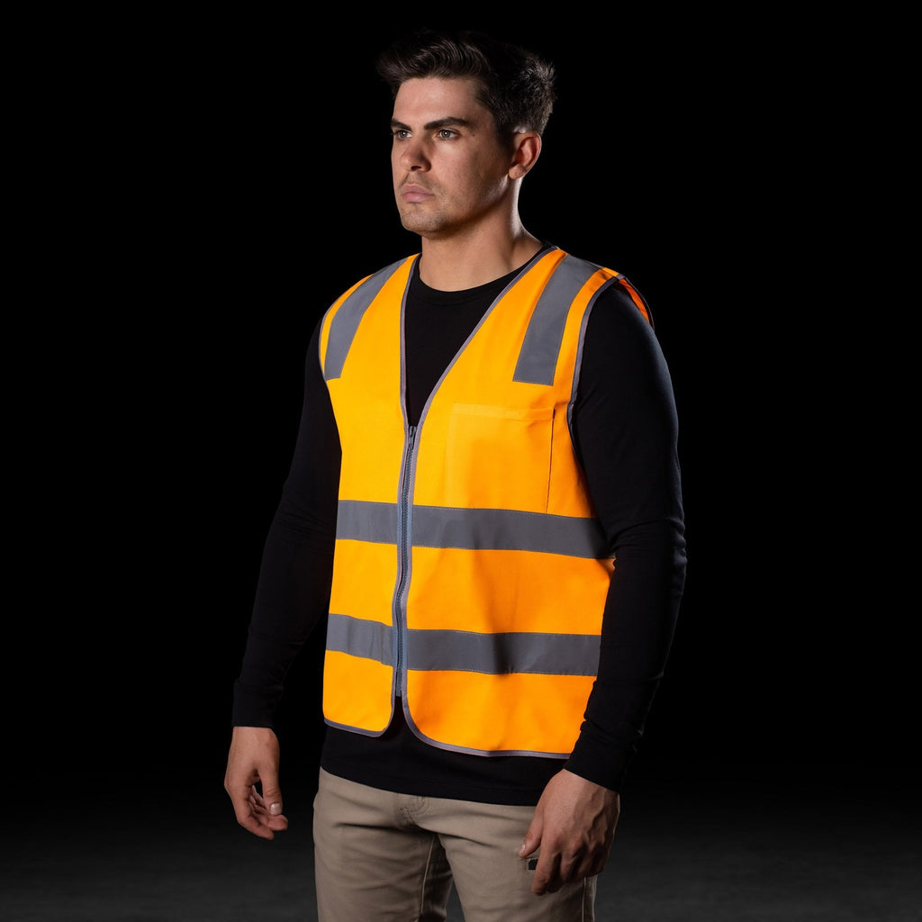 BAD® HI-VIS DAY/NIGHT ZIP SAFETY VEST