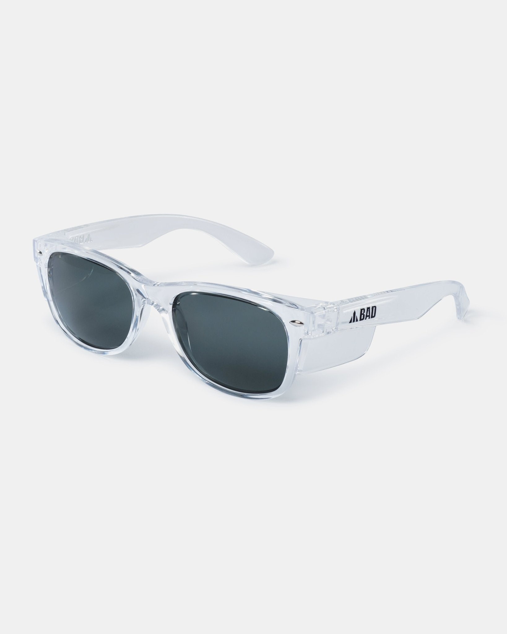 BAD LUCID™ POLARISED SAFETY SUNGLASSES (CLEAR/BLACK)
