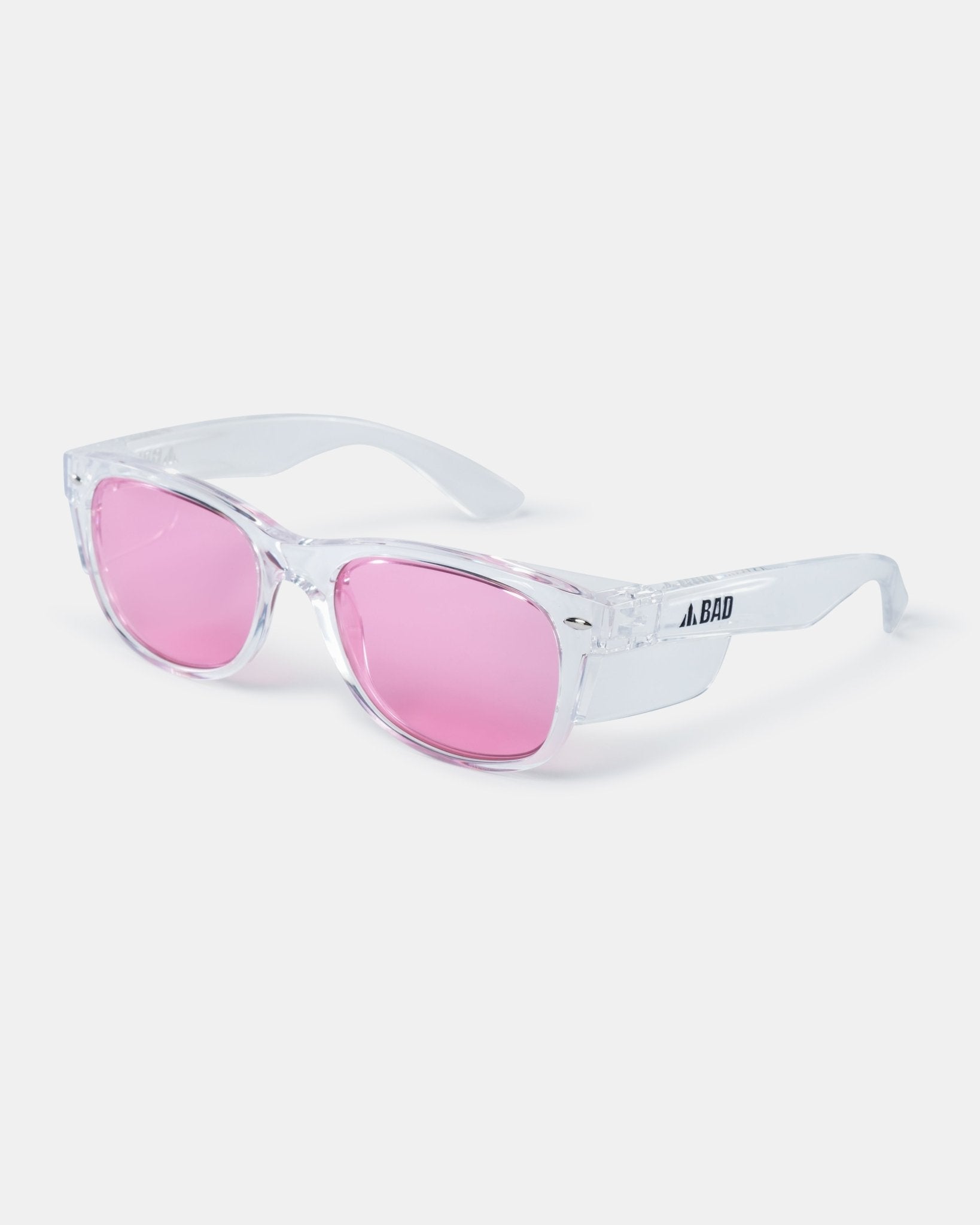 BAD LUCID™ POLARISED SAFETY SUNGLASSES (CLEAR/PINK)