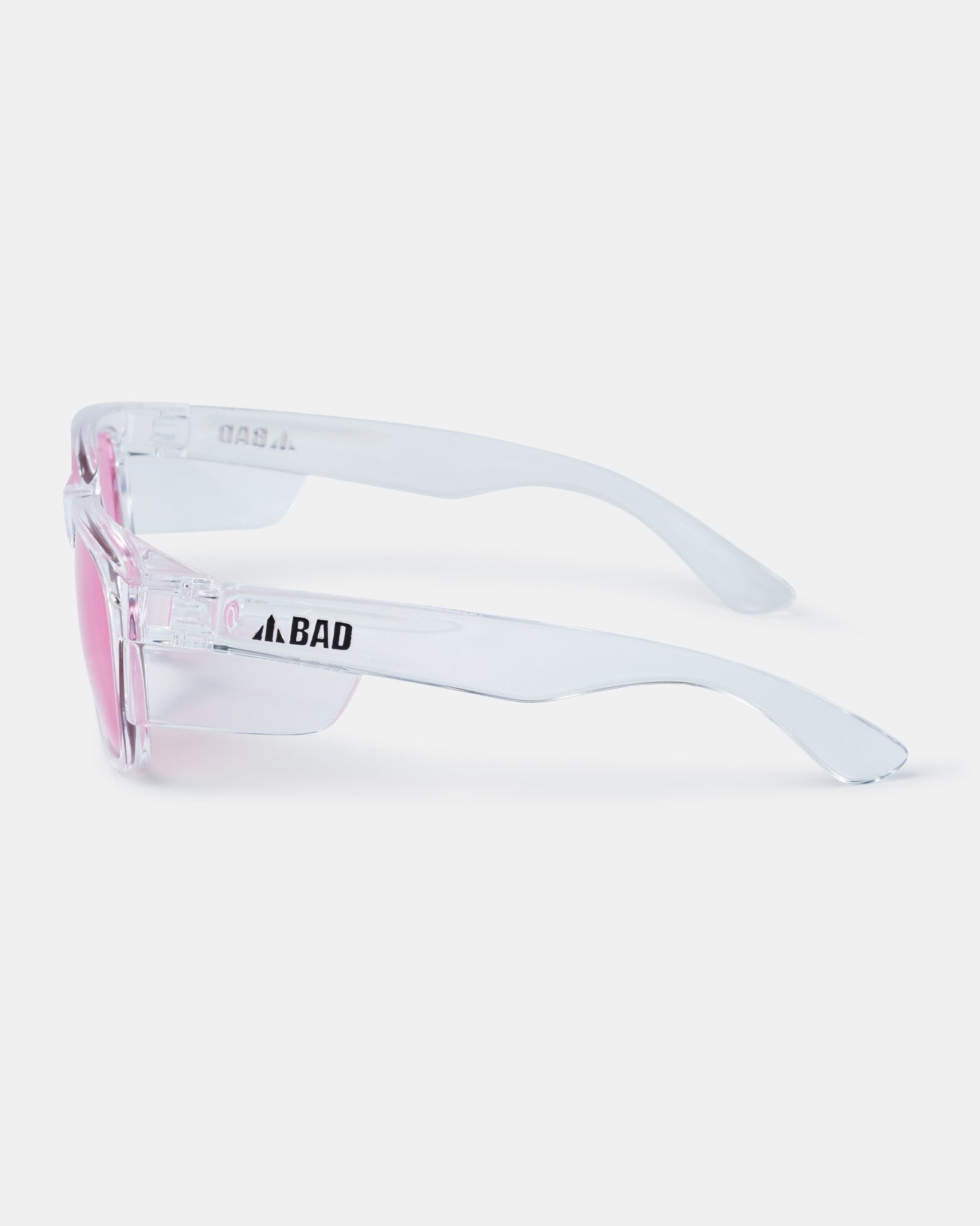 BAD LUCID™ POLARISED SAFETY SUNGLASSES (CLEAR/PINK)