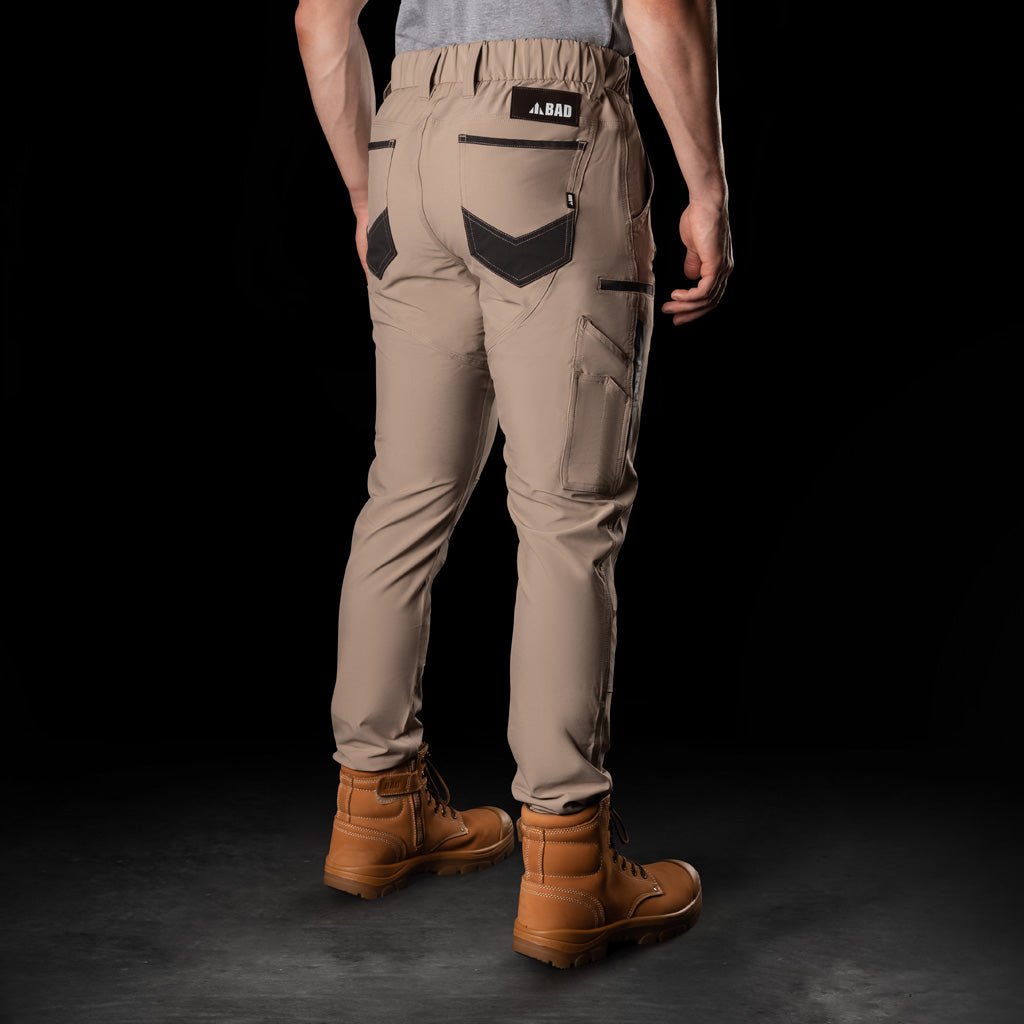BAD NEXT™ WATERPROOF ELASTIC WAIST CUFFED WORK PANTS