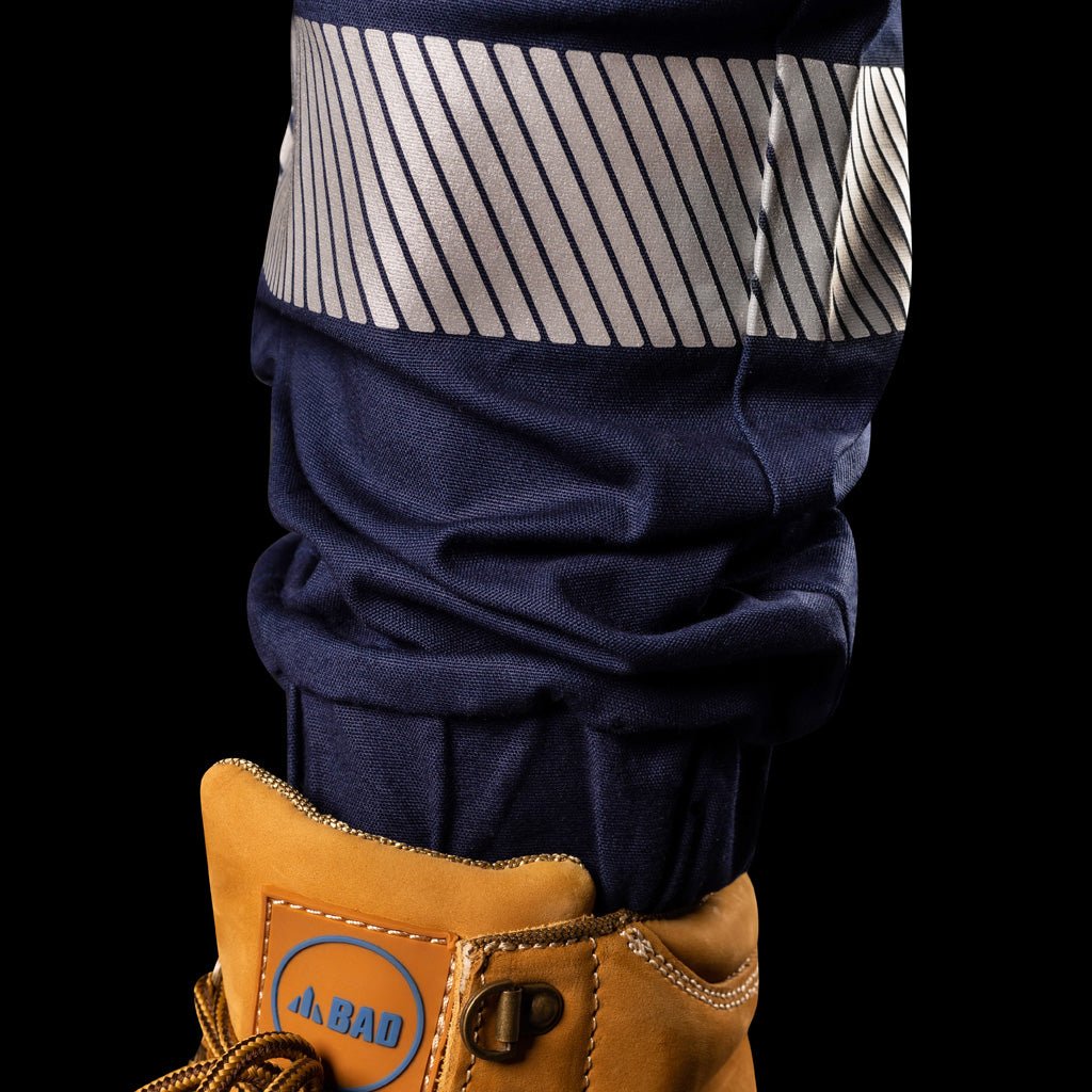 BAD SAVIOUR™ CUFFED ELASTIC WAIST WORK PANTS WITH 3M TAPE