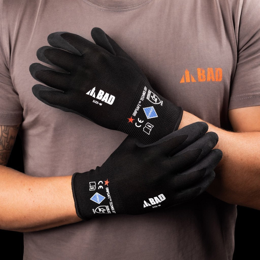 BAD STEALTH™ NITRILE GRIPSAFE WORK GLOVES