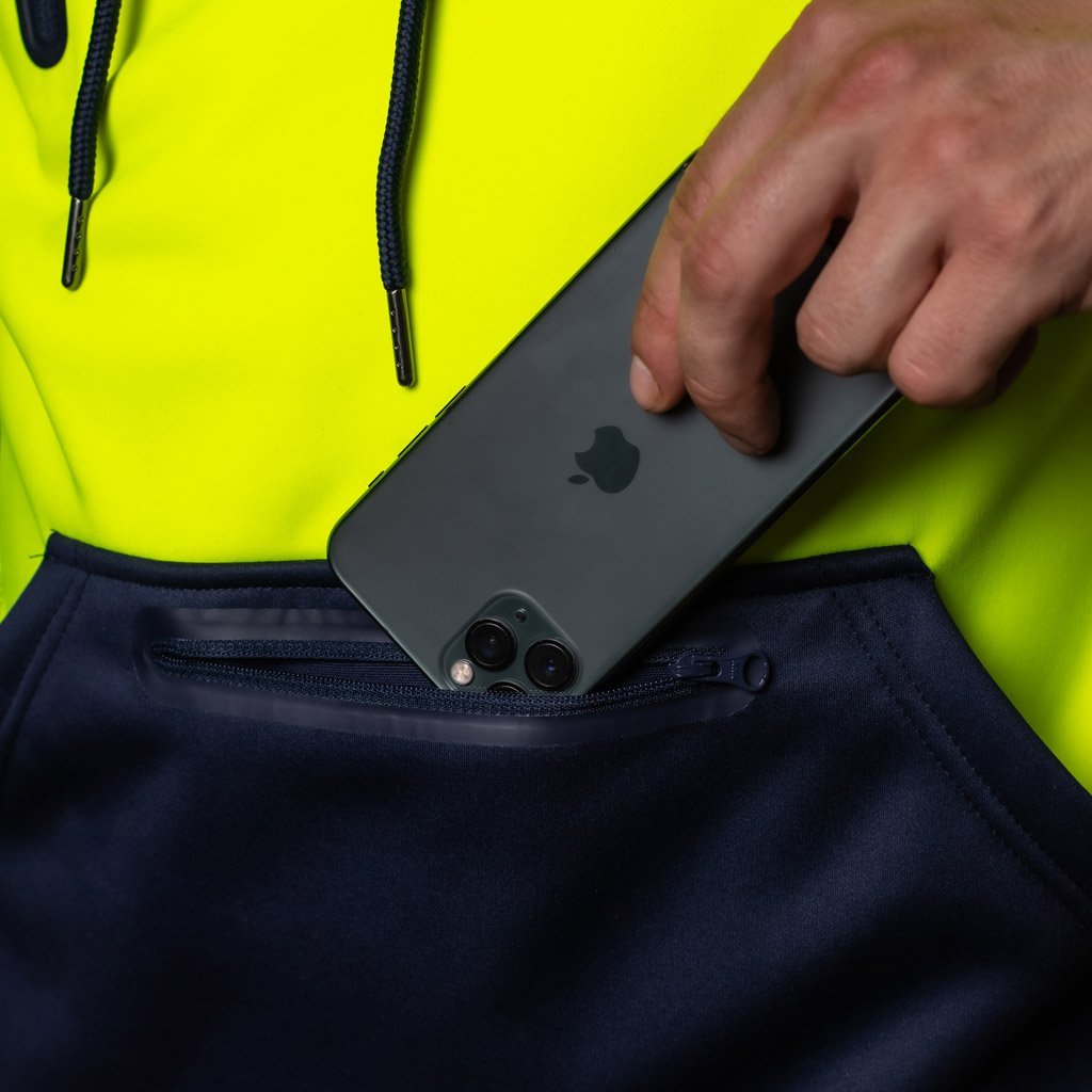 BAD WATERPROOF RAIN-DEFEND™ HI-VIS FLEECE HOODIE
