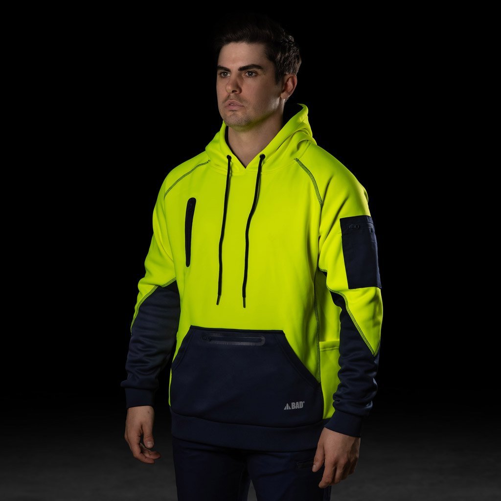 BAD WATERPROOF RAIN-DEFEND™ HI-VIS FLEECE HOODIE