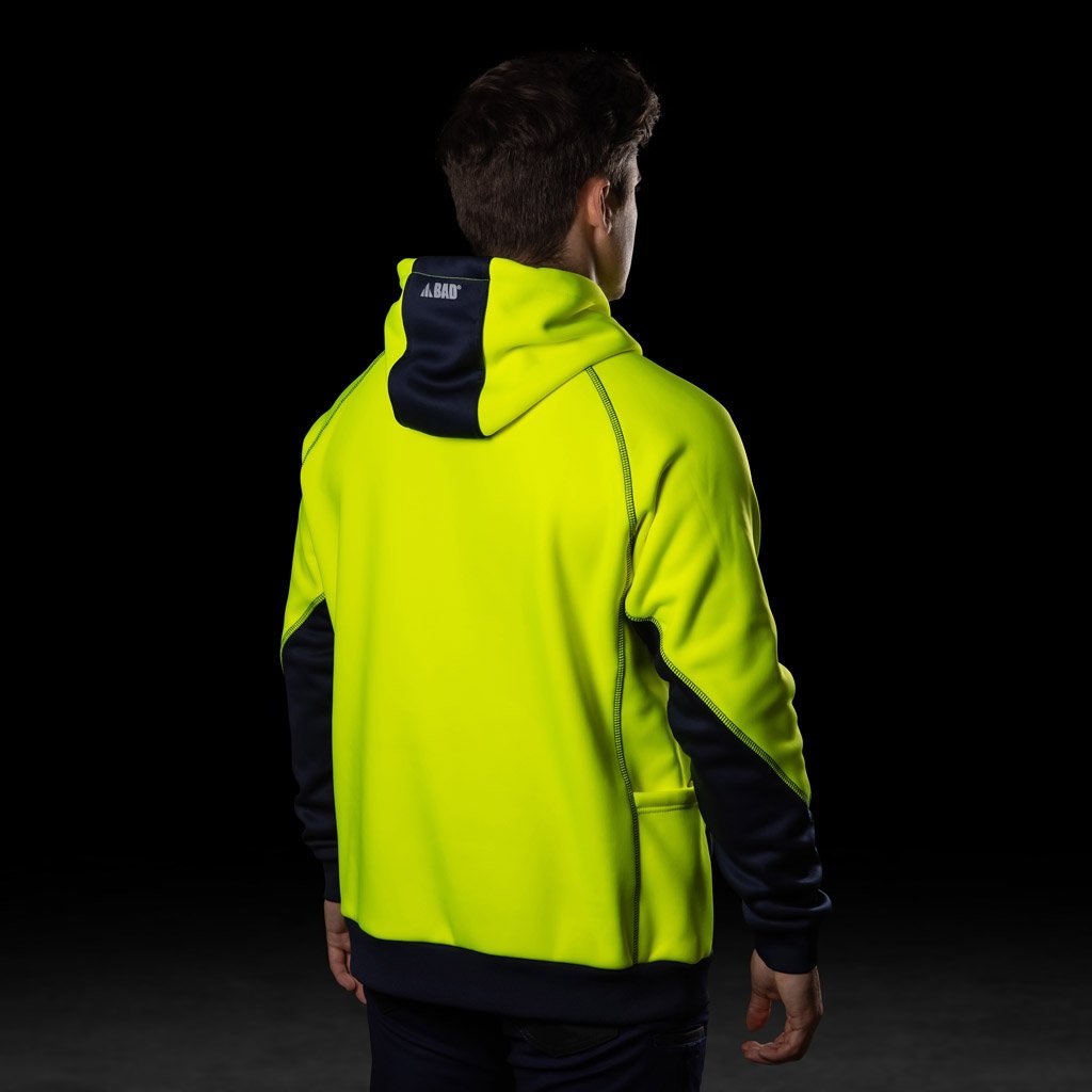 BAD WATERPROOF RAIN-DEFEND™ HI-VIS FLEECE HOODIE