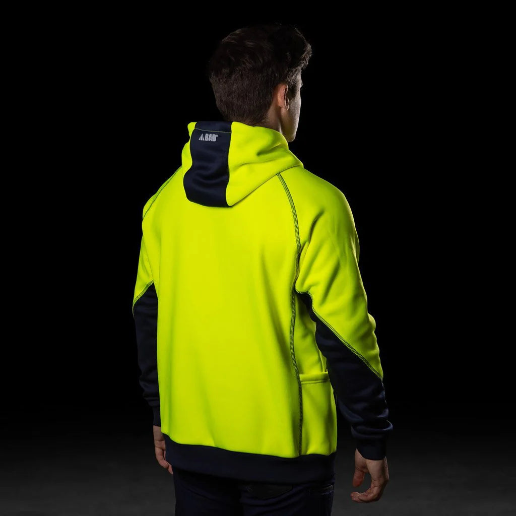 BAD WATER-REPELLENT RAIN-DEFEND™ HI-VIS FLEECE HOODIE