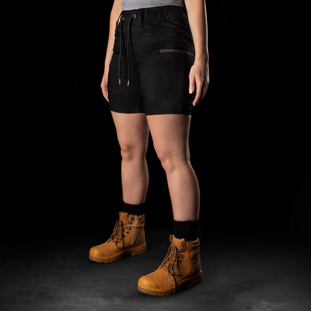 BAD WOMENS SAVIOUR-PRO™ ELASTIC WAIST WORK SHORT SHORTS