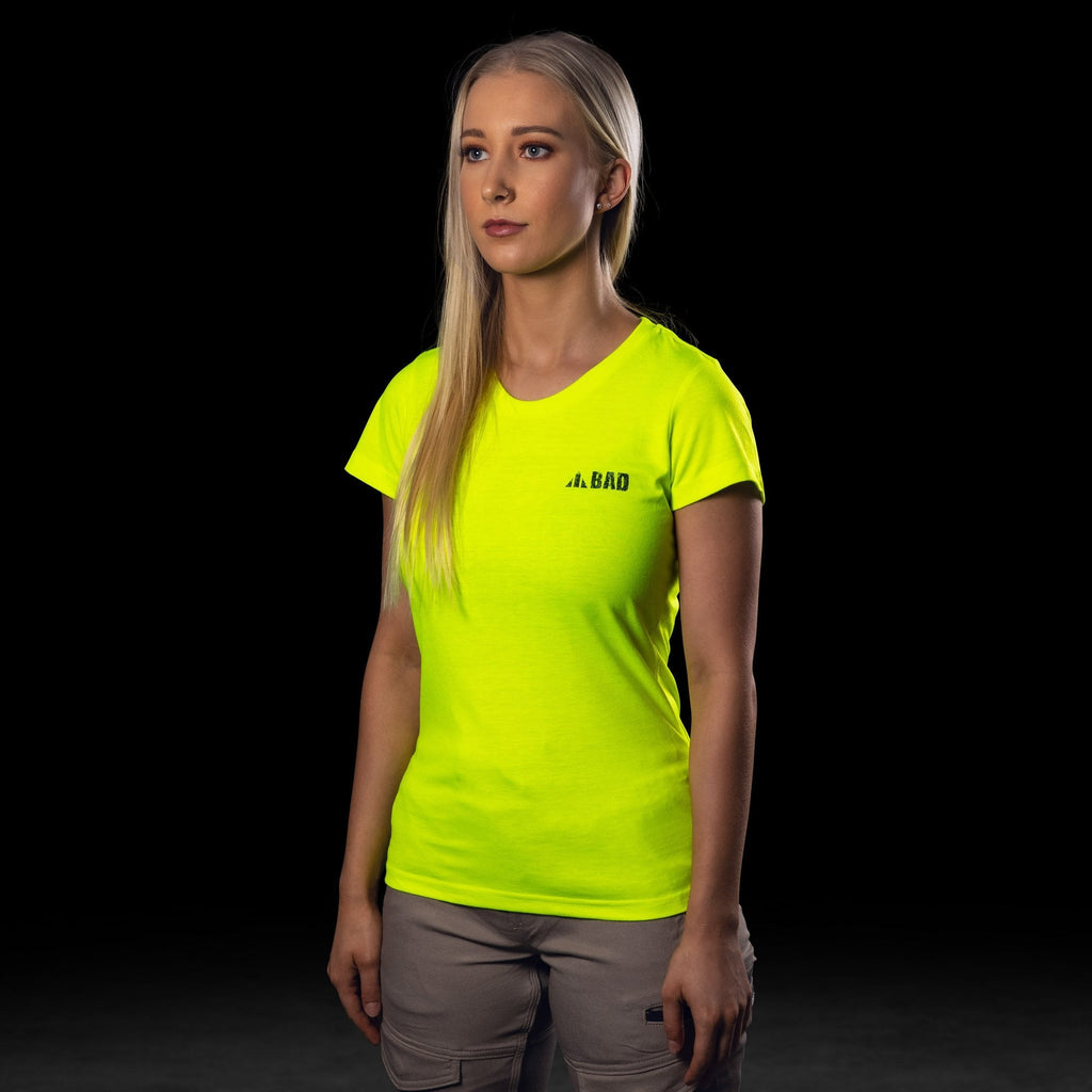 BAD® WOMENS TRADEMARK HI-VIS S/S T-SHIRT