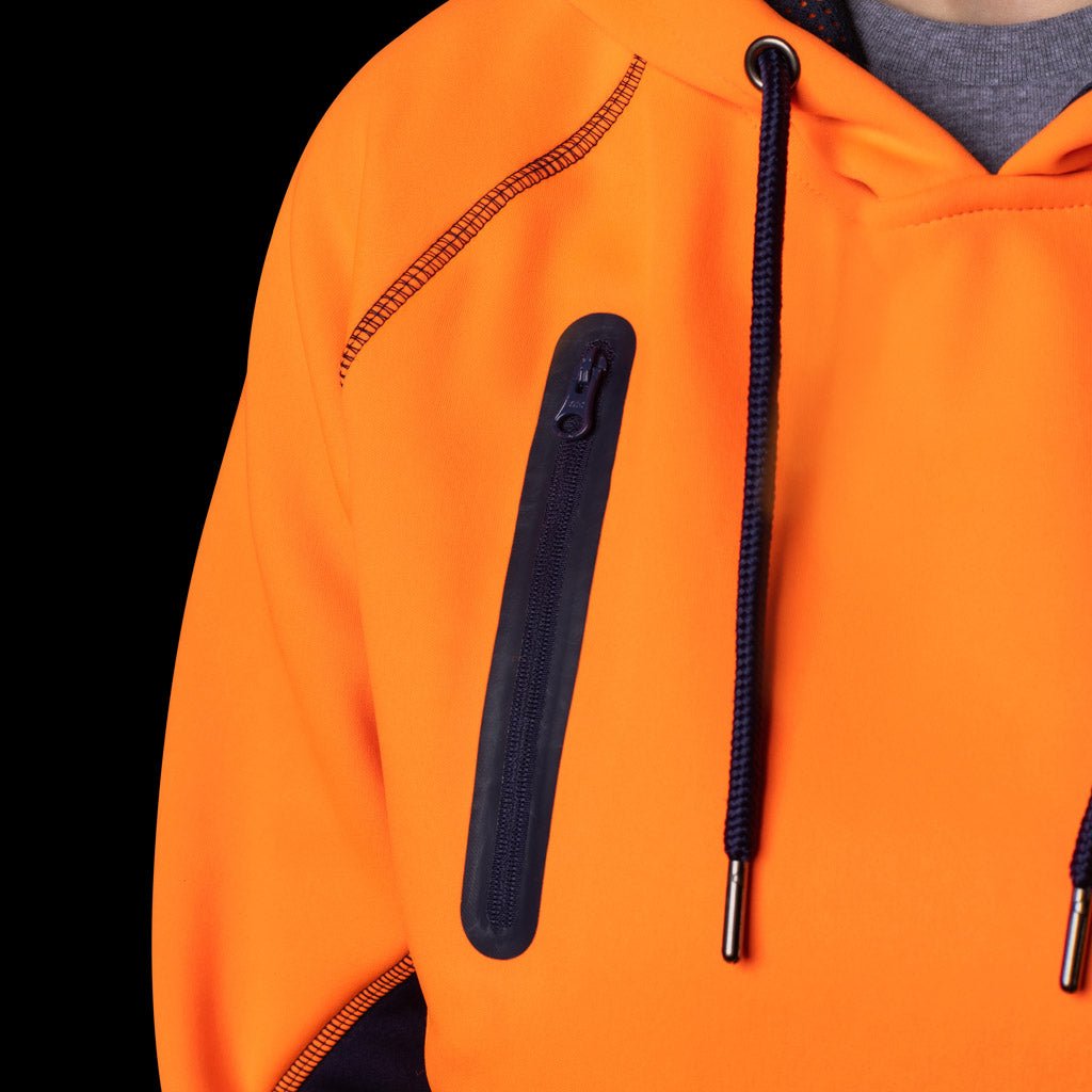 BAD WOMENS WATERPROOF RAIN-DEFEND™ HI-VIS FLEECE HOODIE