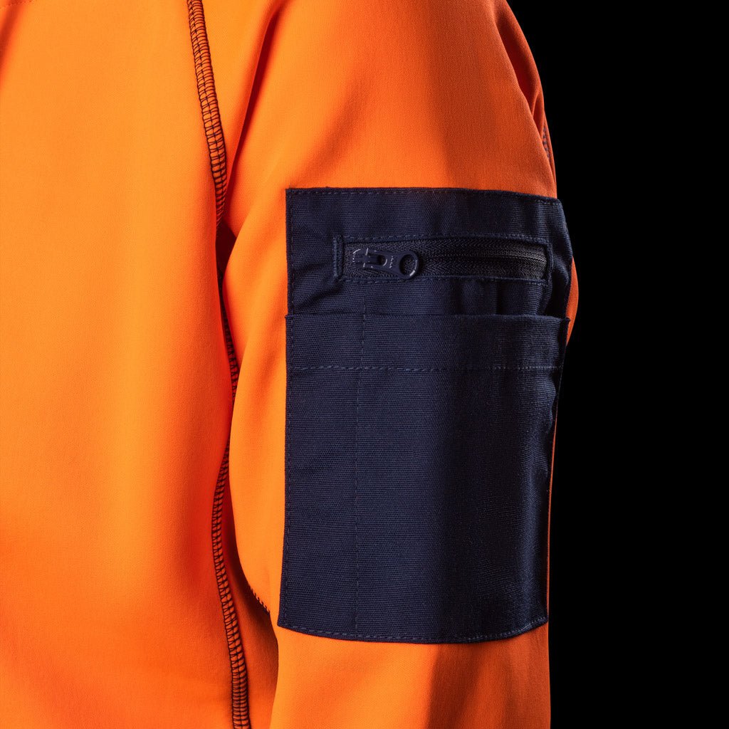 BAD WOMENS WATERPROOF RAIN-DEFEND™ HI-VIS FLEECE HOODIE