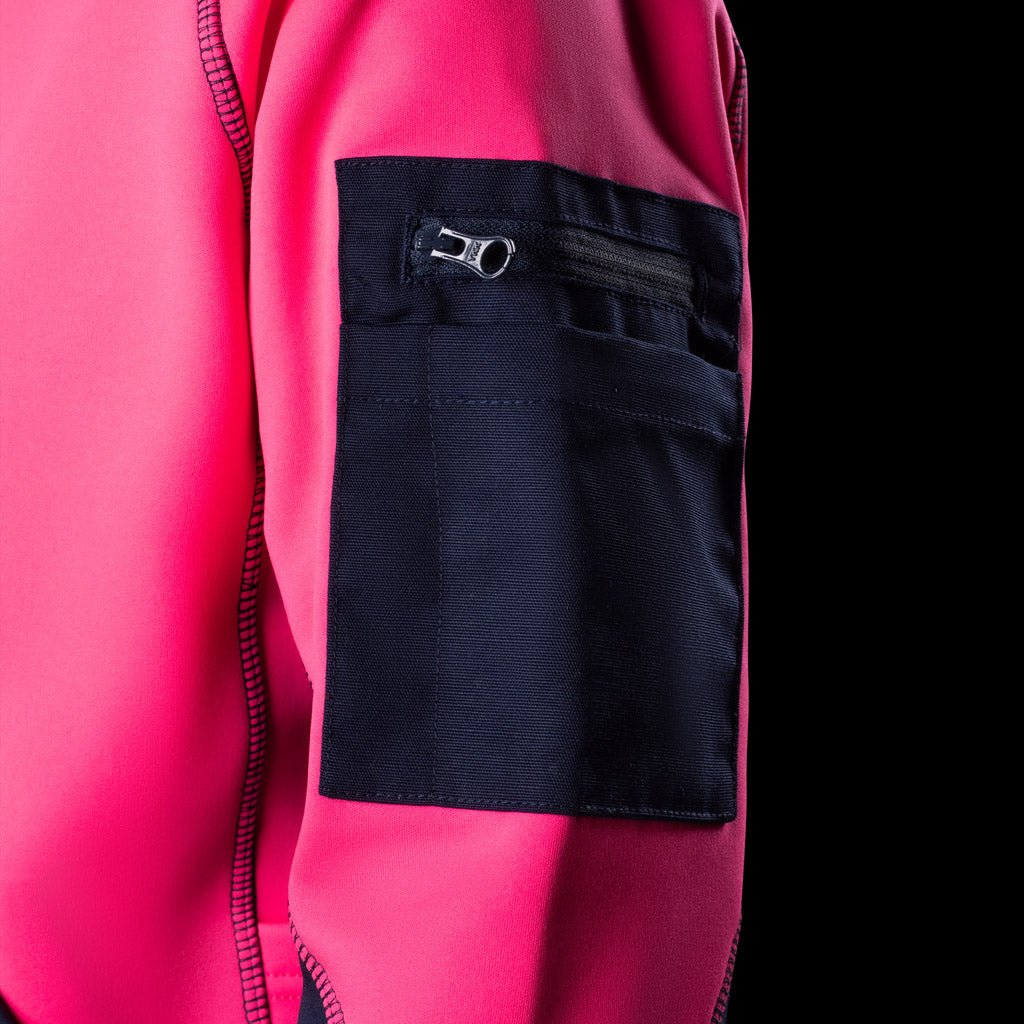 BAD WOMENS WATERPROOF RAIN-DEFEND™ HI-VIS FLEECE HOODIE