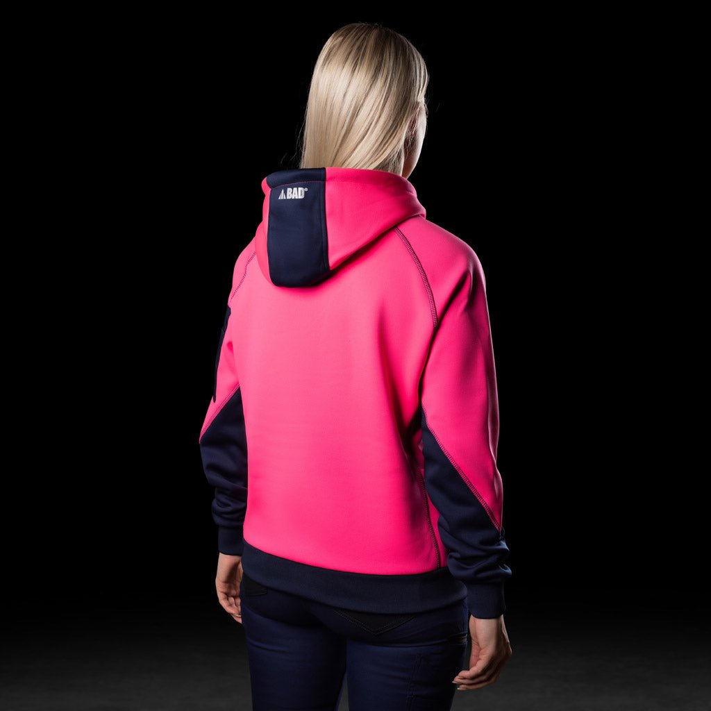 BAD WOMENS WATERPROOF RAIN-DEFEND™ HI-VIS FLEECE HOODIE