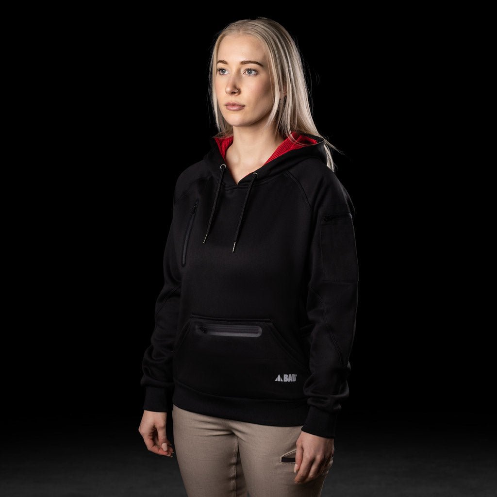 BAD WOMENS WATERPROOF RAIN-DEFEND™ HI-VIS FLEECE HOODIE