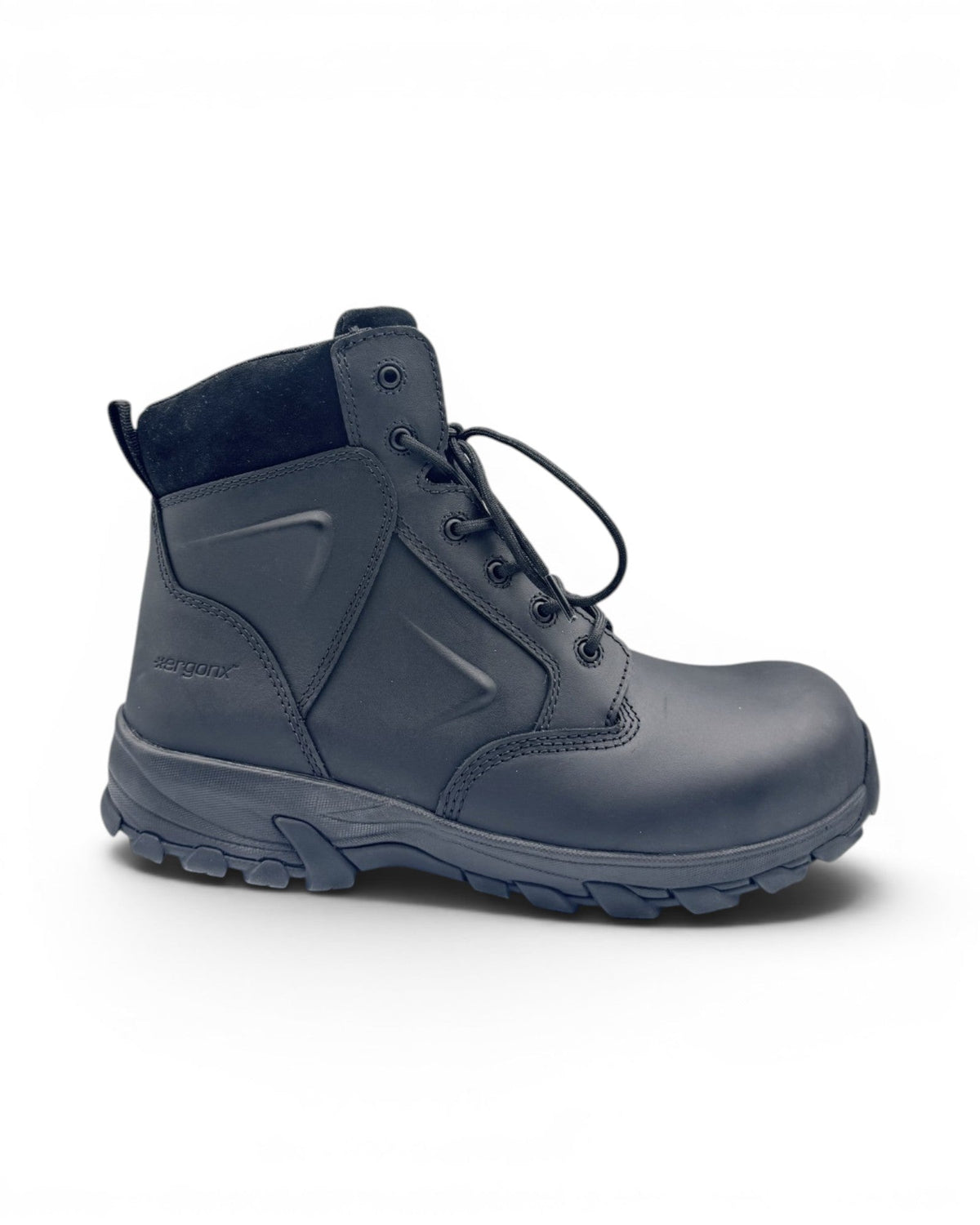 Ergonx Emergency Services Soft Toe Safety Boots Lace Up (Helium) Black