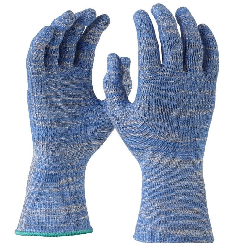 MICROFRESH Cut Resistant Liner Gloves, Category II, Food Grade, Blue