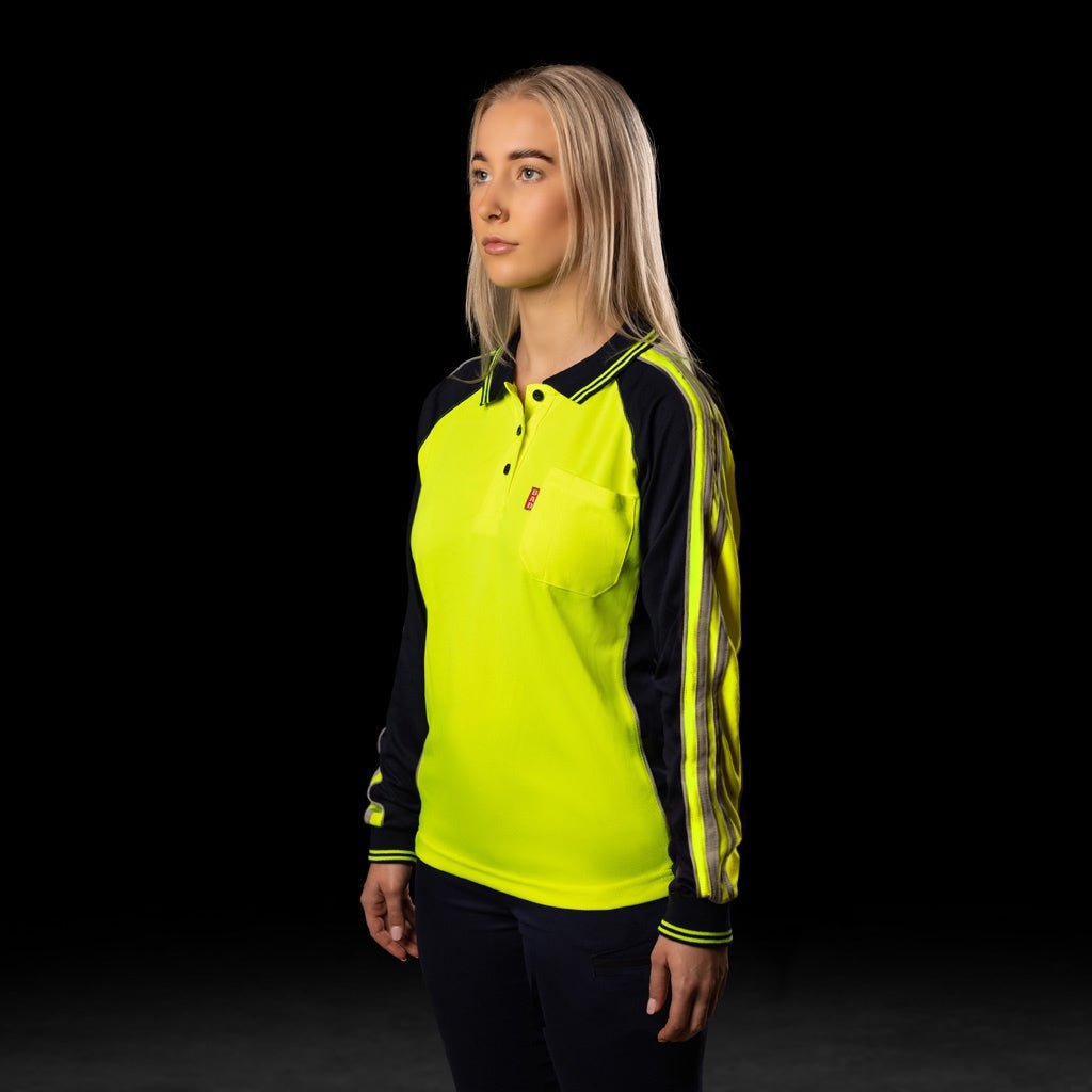 WOMENS HI-VIS L/S POLO SHIRT