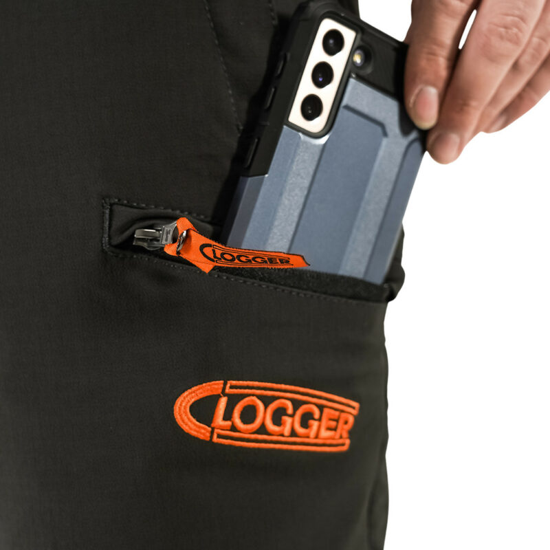 Clogger DefenderPro Gen2 women's chainsaw pants front phone
