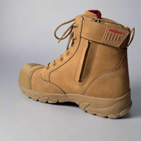 Ergonx Helium Women’s Lace-Up Safety Boots – All Tan