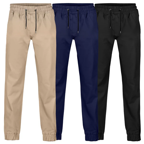 BAD 247™ Slim Fit Cuffed Elastic Waist Chino Work Pants