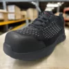 ergonx lithium black orthotic safety shoes close front view