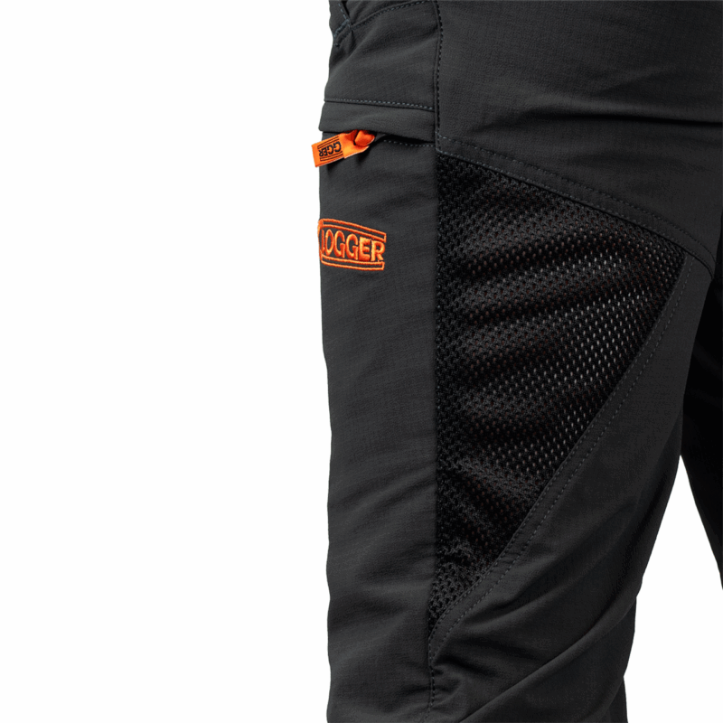 Clogger DefenderPro Gen2 women's chainsaw pants close up